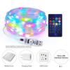 Светодиодная гирлянда на кожаном шнуре RGB с управлением по Bluetooth: Светодиодная декорация для фестивалей, кемпинга и праздников на природе.