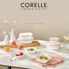 Corelle Jacquard Band Прямоугольный герметичный контейнер для хранения продуктов 5 шт. Можно мыть в посудомоечной машине, можно использовать в духовке Желтый