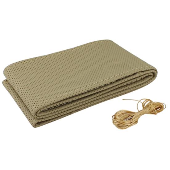 DIY Soft Faux Leather Car Auto Steering Wheel Cover with Needle and Thread