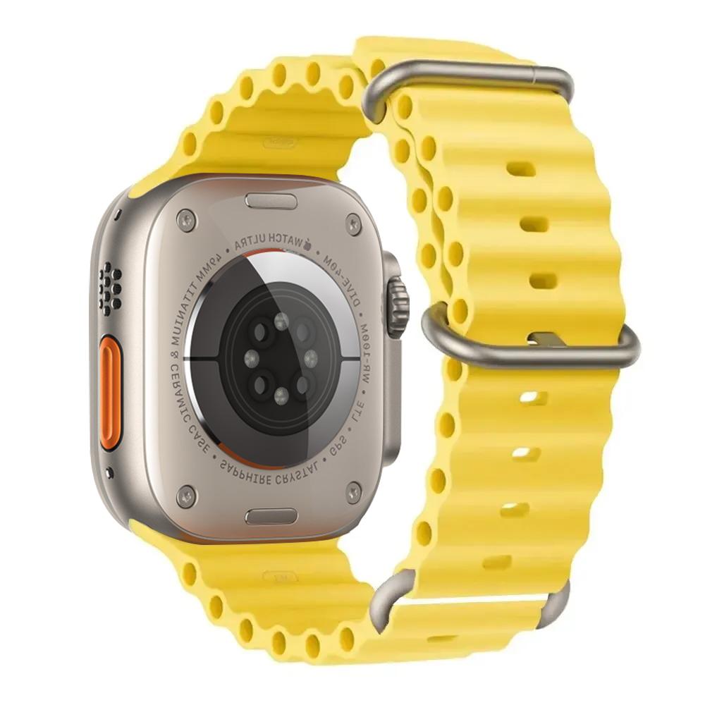Ocean Strap for apple watch Band 49mm 44mm 40mm 45mm 41mm 46mm silicone bracelet correa iWatch series 7 6 5 3 se 8 9 10 ultra 2