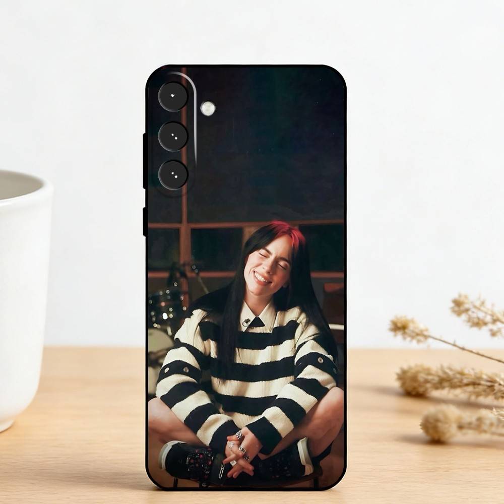 S-Singer B-Billie Eilish Чехол для телефона для Samsung Galaxy A73,A72,A71,A70,A53,A52,A51,Другие Мягкий черный чехол