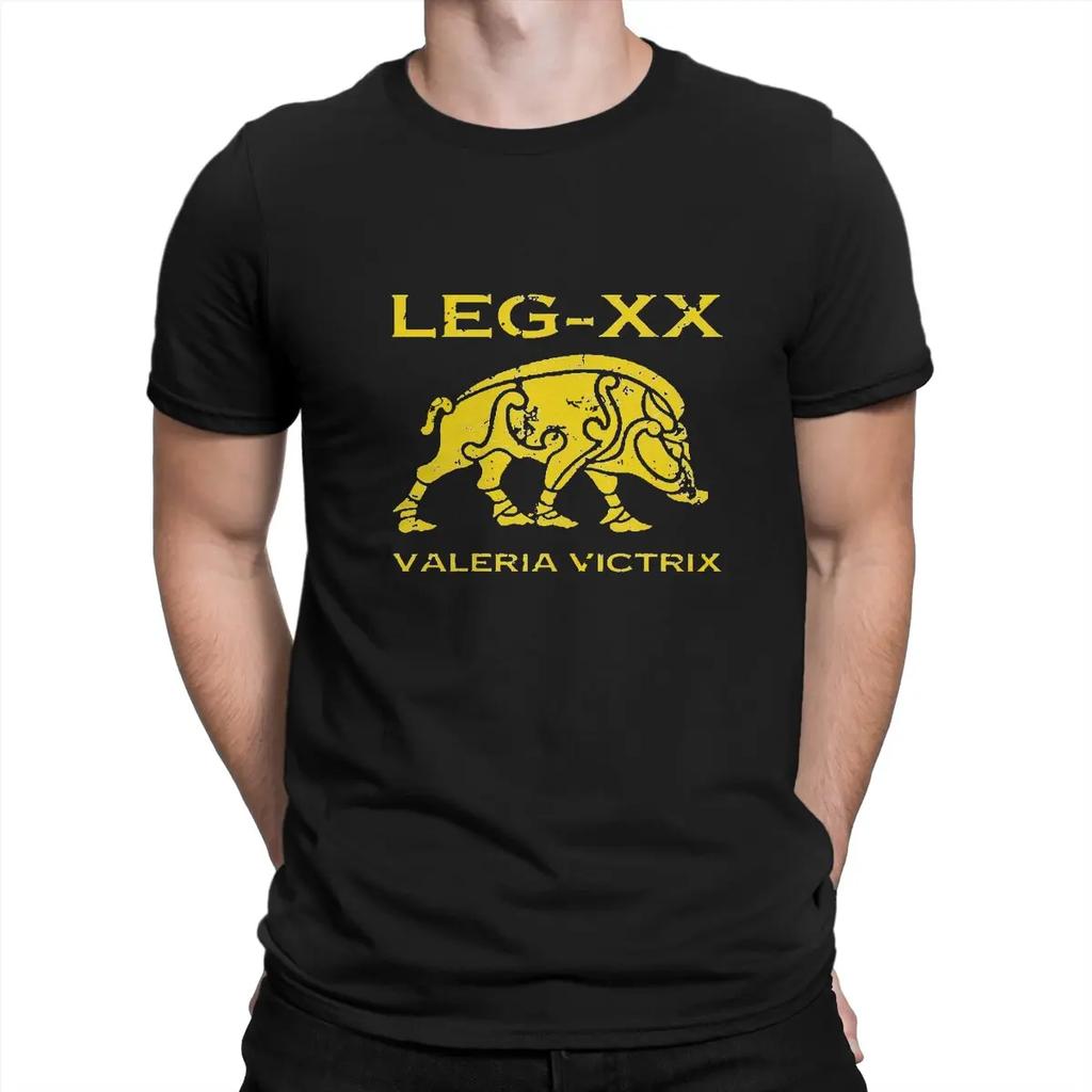 Men's T-Shirt Legio XX Valeria Victrix Funny 100% Cotton Tees Short Sleeve Ancient Rome T Shirt O Neck Clothes Printed