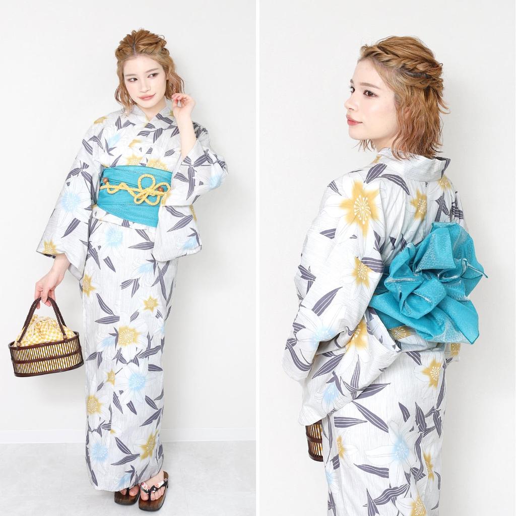 Fuuka Separate Free Lily White Two-Piece Yukata, Women's, Adult, Size, Pattern,