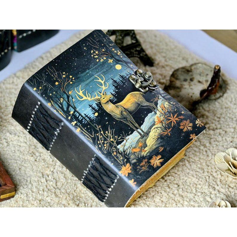 Кожаный дневник оленя: Гримуар ручной работы, Книга заклинаний, Книга теней