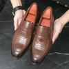 Модная Роскошная Новая Мужская Обувь с Заостренным Носком из Лакированной Кожи Для Мужчин Пенни-Лоферы Формальная Свадебная Обувь для Выпускного Вечера Хоминг Сапатос Омбре
