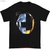 Группа Daft Punk Для фаната Все размеры Базовая футболка BM28 винтажная Стиранная с принтом Повседневная мода Стильная Удобная Дышащая