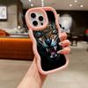 Чехлы для телефонов N96 Tiger eyes design Macaron Wavy Edge для iPhone 16 Pro Max Samsung S24 Plus S23 Ultra A35 A05s Xiaomi Redmi Note 13, противоударный чехол