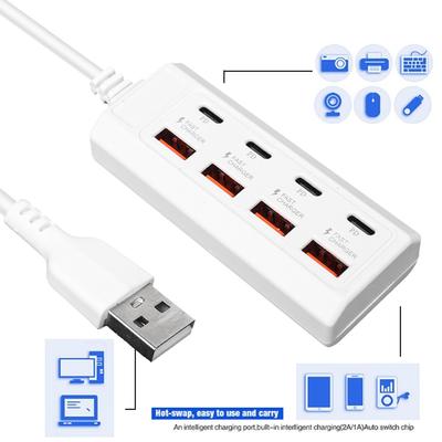 8 в 1 портов зарядного устройства Разветвитель питания Зарядная станция USB-конвертер для зарядки Электрические розетки Адаптеры Удлинители