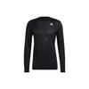 Solid Color Logo Print Reflective Slim Fit Long Sleeve T-Shirt Men Tops Black H58590