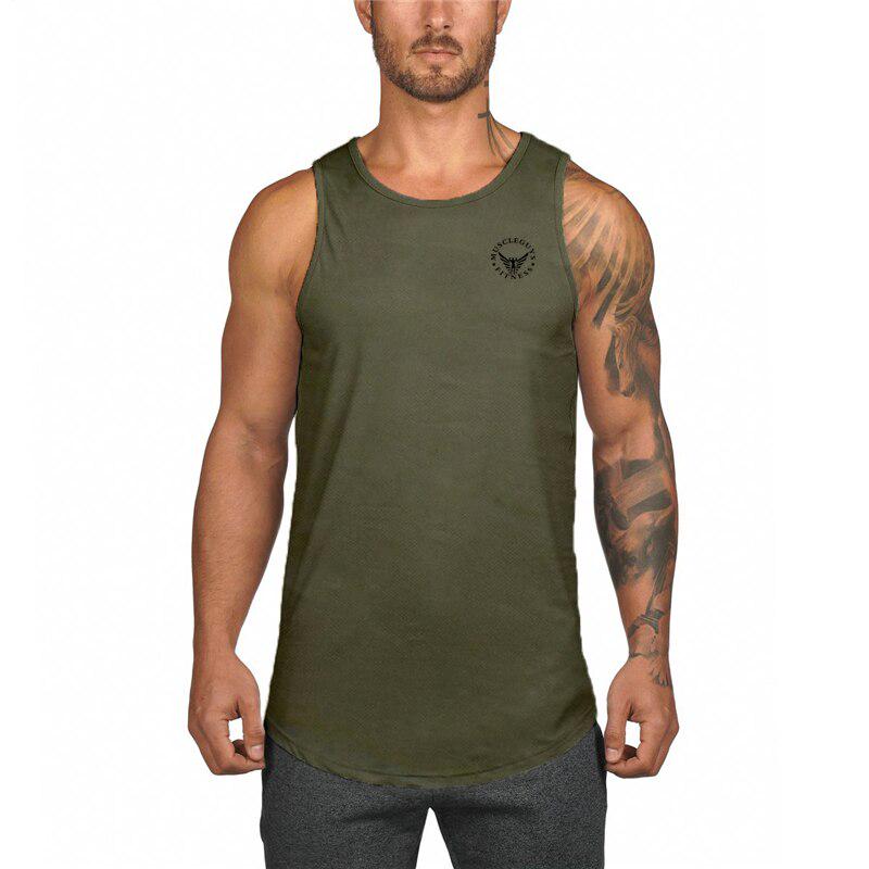 Muscleguys New Style Fashion Casual Tank Top Handsome Men Vest Bodybuilding Fitness t-Shirt Quick-drying Comfortable Sleeveless