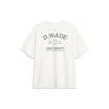Футболка Wade Series Back Letter Print Ice Feel с коротким рукавом и заниженной линией плеч, мужские топы, цвет не совсем белый AHST529-2