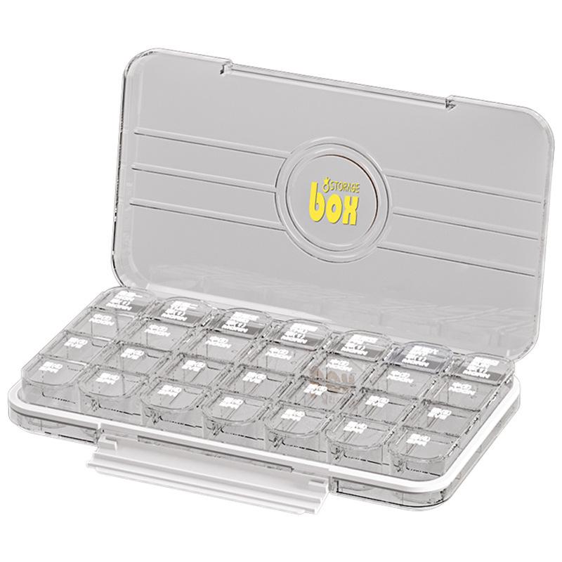 Portable Pill Box - Weekly Medicine Organizer with Large Capacity and 3-Daily Compartments