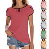 Женский повседневный модный сексуальный пуловер, свободный, удобный, крутой и дышащий футболка с круглым вырезом и короткими рукавами