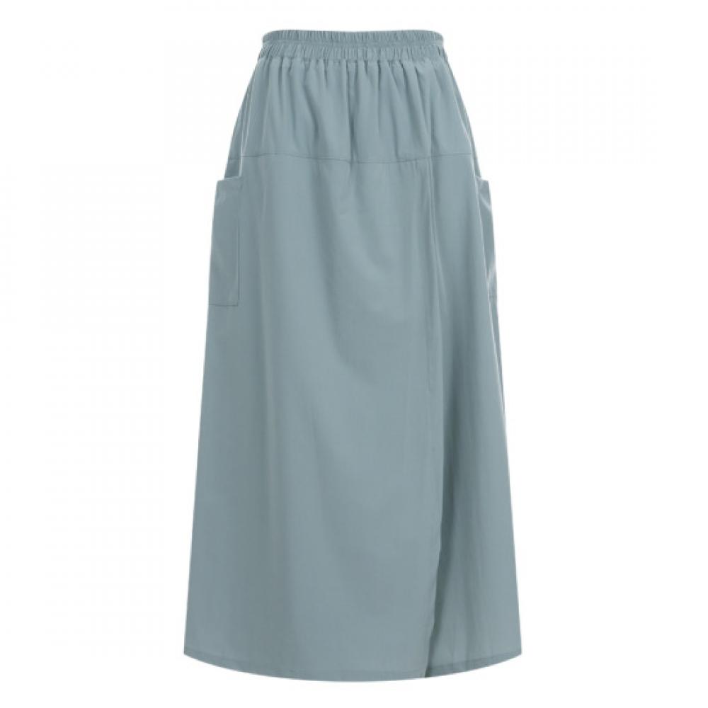 Shop Women WaiStband Big Pocket Diagonal Cut Wrap Skirt PantS Rbe Wpt 20591 S