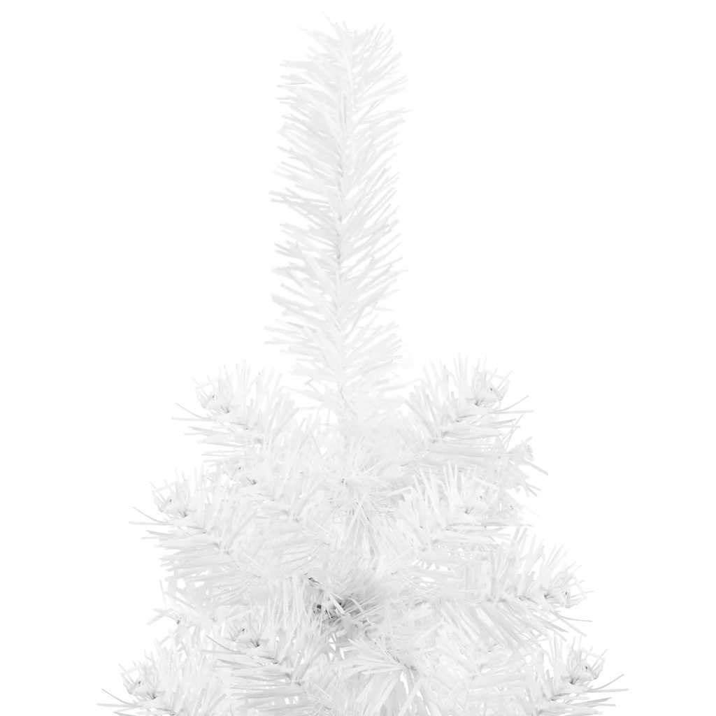 Artificial Half Christmas Tree with Stand Slim White 180 cm