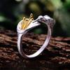 2026 New Design with Shiny Geometric Dual Tone Hummingbird Exquisite Jewelry and Personalized Temperament Ring