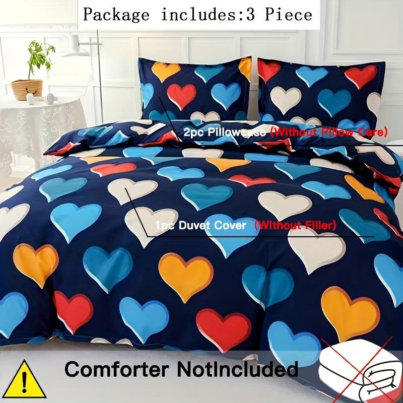 Пододеяльник Милое Сердце Комплекты Постельного Белья Для Детей Мальчиков Девочек Подарок На День Святого Валентина Комплект Постельного Белья Покрывало Сердце Мягкое Теплое Декор Спальни