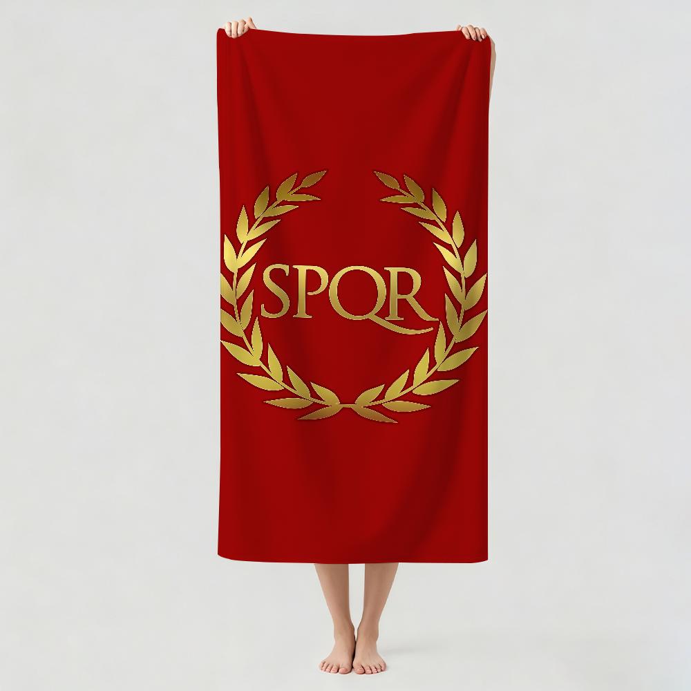 Модный принт SPQR Полотенце Сушильное Полотенце для Ванны Применимо для Легкого Плавания Кемпинга Йоги Пляжа На Открытом Воздухе