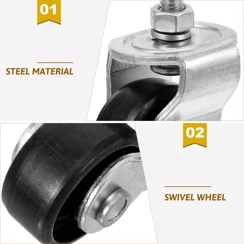 Jack Front Wheel Swivel Floor Caster Wheels Heavy Duty Casters Steel Horizontal for Garage