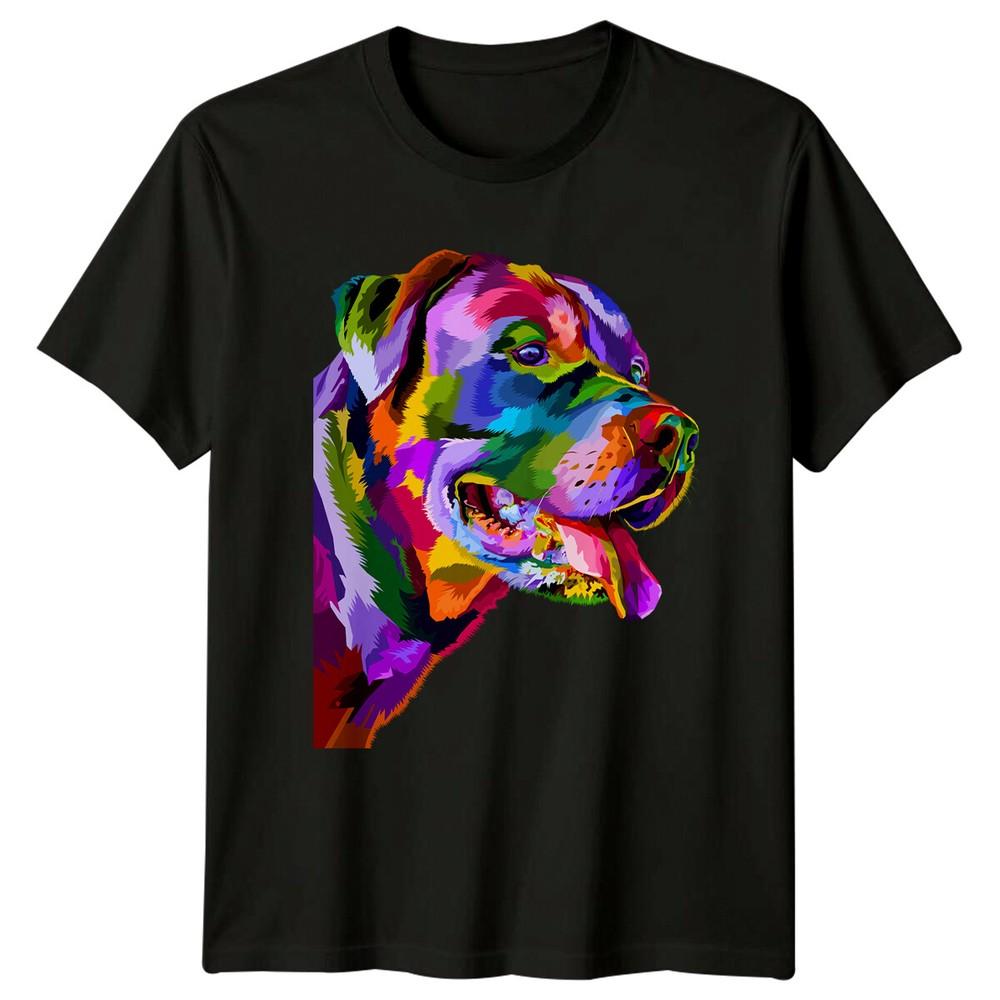 Colorful Rottweiler Dog Breed Mens TShirt Womens Graphic Tee Unisex Top Unisex T-Shirt