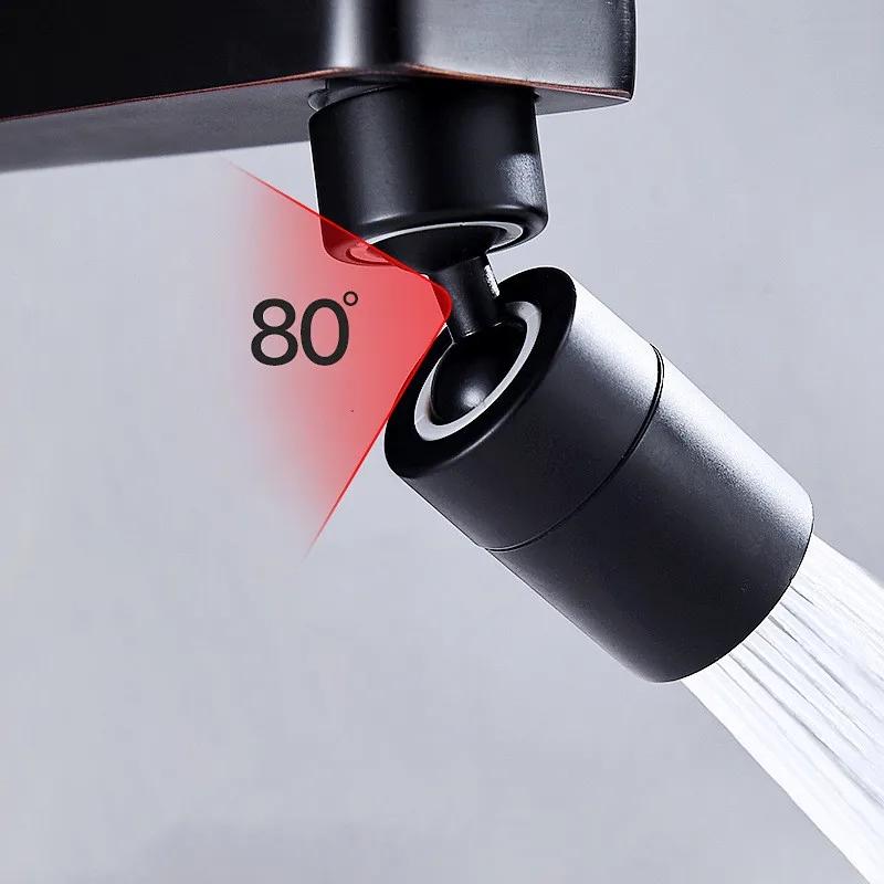 Латунный новый смеситель для раковины с 2 режимами, насадка с поворотом на 360°, аэратор для кухонной мойки, аэратор для напорного смесителя с функцией барботажа