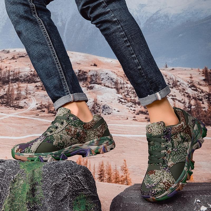 Fashion Camouflage Hiking Shoes For Men Breathable Non-slip Men's Trekking Shoes High Quality Casual Outdoor Walking Shoes Men