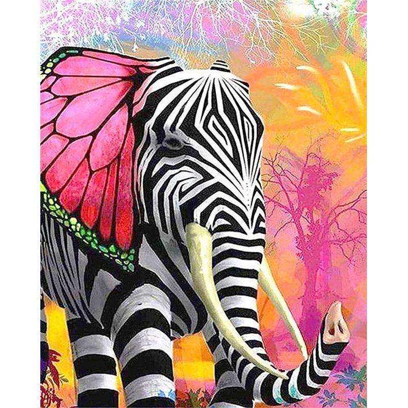 Colour Diamond Full Drill Painting Africa Elephant Cross Stitch Diamond Embroidery Animals 5d Diy Mosaic Decor For Ho