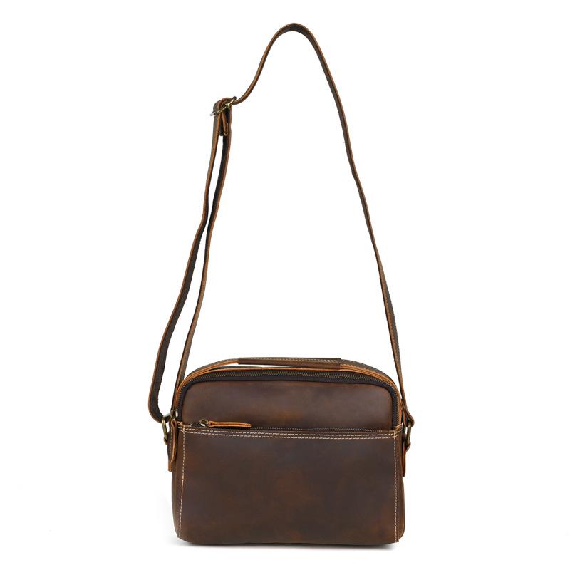 Винтажная мужская сумка-мессенджер из натуральной кожи - Crazy Horse Спортивная сумка через плечо