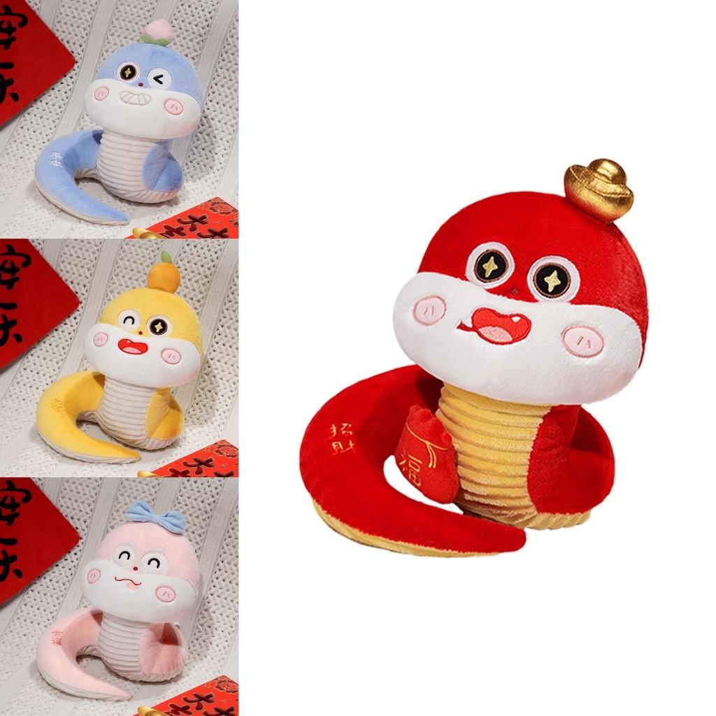 Adorable Plush Snake Toy For New Year Celebration Featuring Cute Cartoon Design For Kids