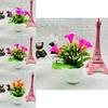 Faux Lily Flower With Durable Plastic Material For Desk Decoration And Gift Item