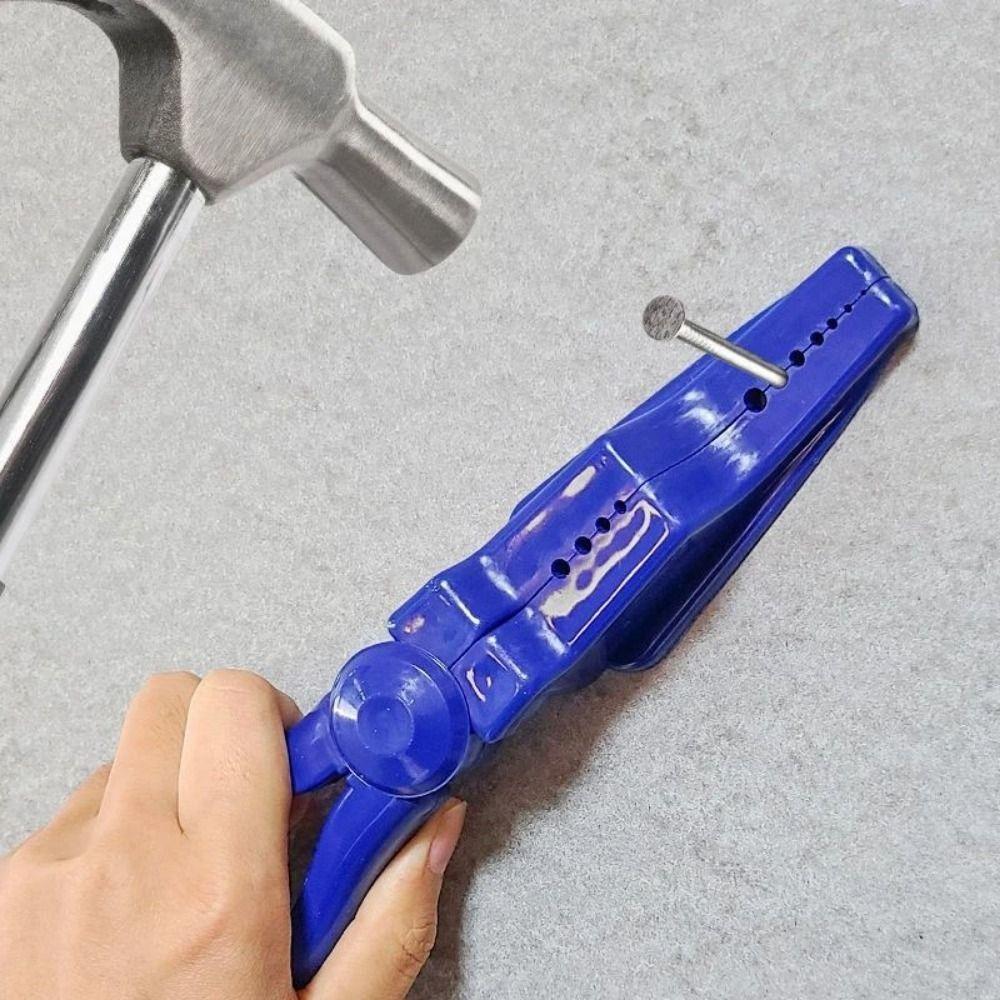 Hand-Operated Nail Holder Plastic Sliding Joint Nail Fixing Tool Finger Protection