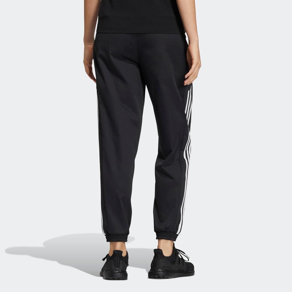 adidas Однотонные спортивные штаны с эластичной резинкой на талии и принтом по бокам, женские брюки, черные HE9993