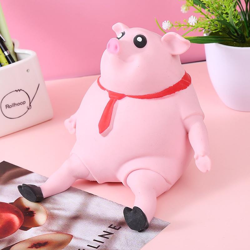 Cute And Stretchy Tpr Piggy Toy With Memory Sand For Sensory Play