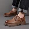 Осенняя мужская обувь, новые повседневные кожаные туфли, мужская деловая универсальная кожаная обувь, модная инструментальная обувь, мужская повседневная обувь