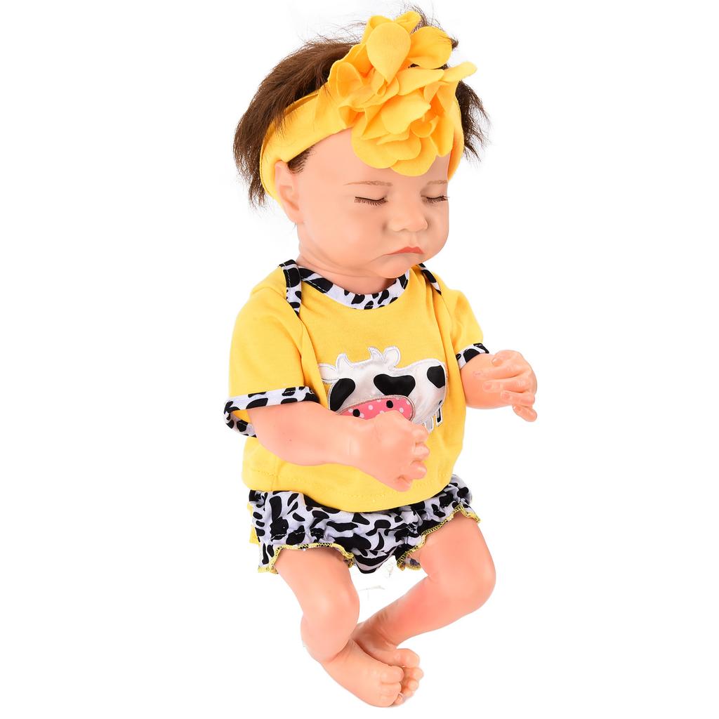Кукла-реборн, 18 дюймов, милая, как живая, кукла-новорожденный с резинкой для волос, детская игрушка в подарок