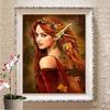 Diamond Embroidery Girl Full Round Diamond Painting Portrait Woman Embroidery Cross Stitch
