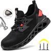 Lightweight Indestructible Safety Shoes Men Women Work Sneakers Breathable Anti-Smash Work Safety Boots Steel Toe Men Work Shoes