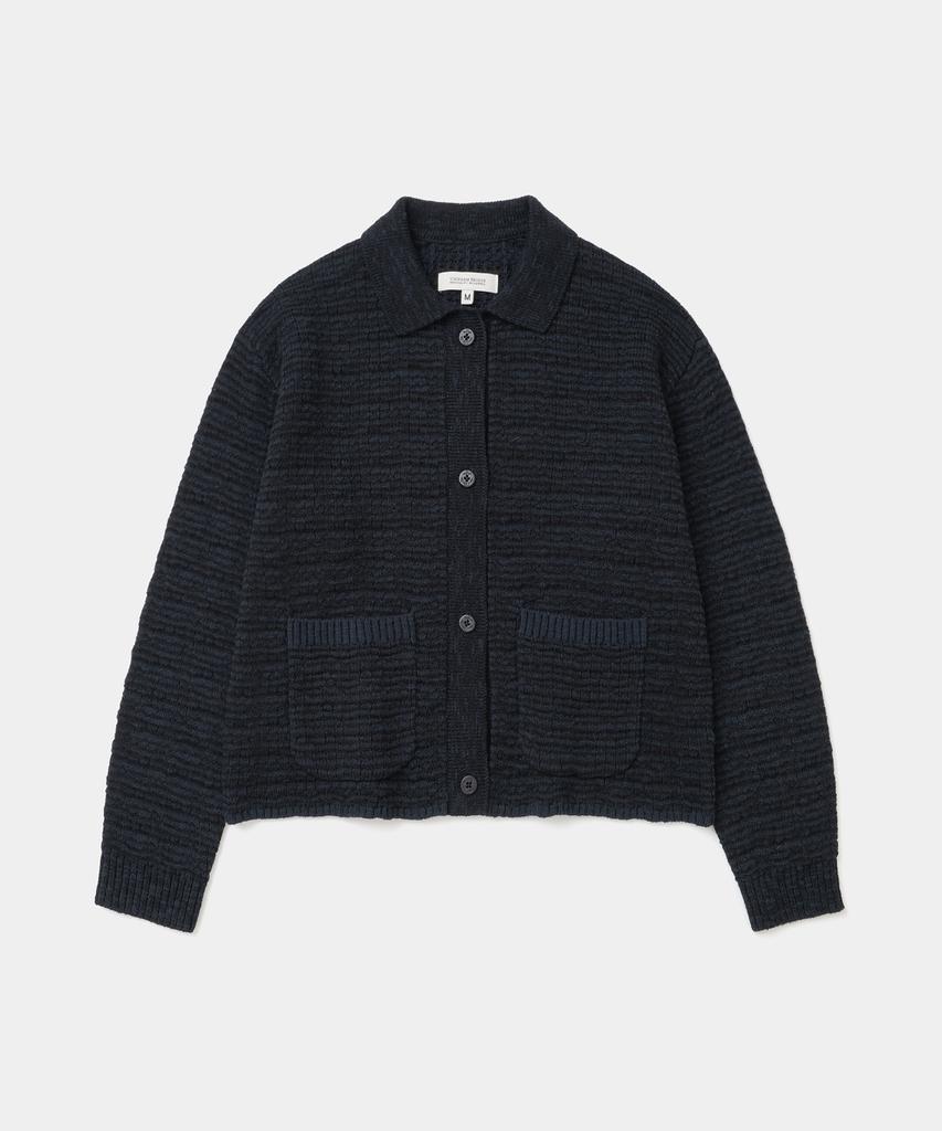 UNIFORM BRIDGE Tweed Knit Cardigan(Women) Navy