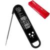 Digital Cooking Thermometer, Waterproof, Foldable, Kitchen & Grill Thermometer, -50C To 300C, Digital Instant Read (Black)