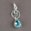 Sky Blue Topaz Gemstone 925 Sterling Silver Jewelry Handmade Pendant 1.80" Gift PP-10-9
