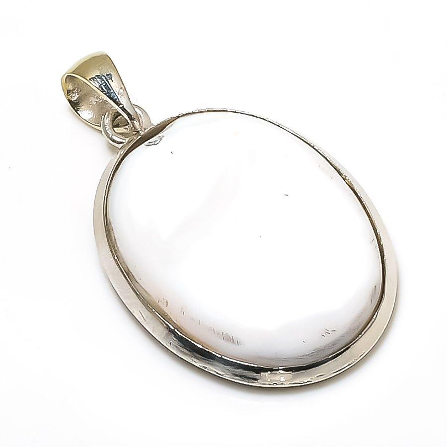 Scolecite Gemstone Handmade 925 Sterling Silver Jewelry Pendant 1.65" GK-6284