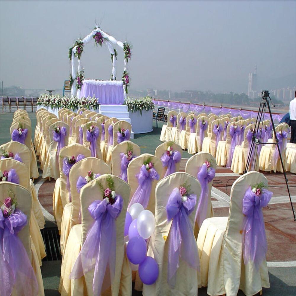 Свадебное украшение декор пряжа свадебный фон чехлы на стулья рулон тюля лестница спинка стула марля