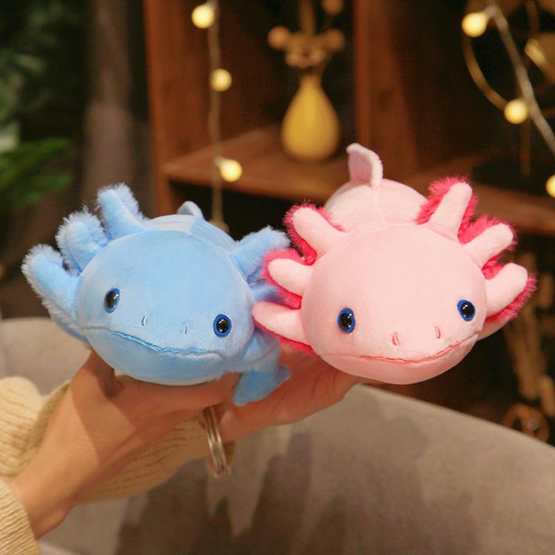 Big Size Blue Axolotl Plush Toy Soft Stuffed Plush Doll Cartoon Figure Plush Toys Kawaii Axolotl Plushies Kids Birthday Gift
