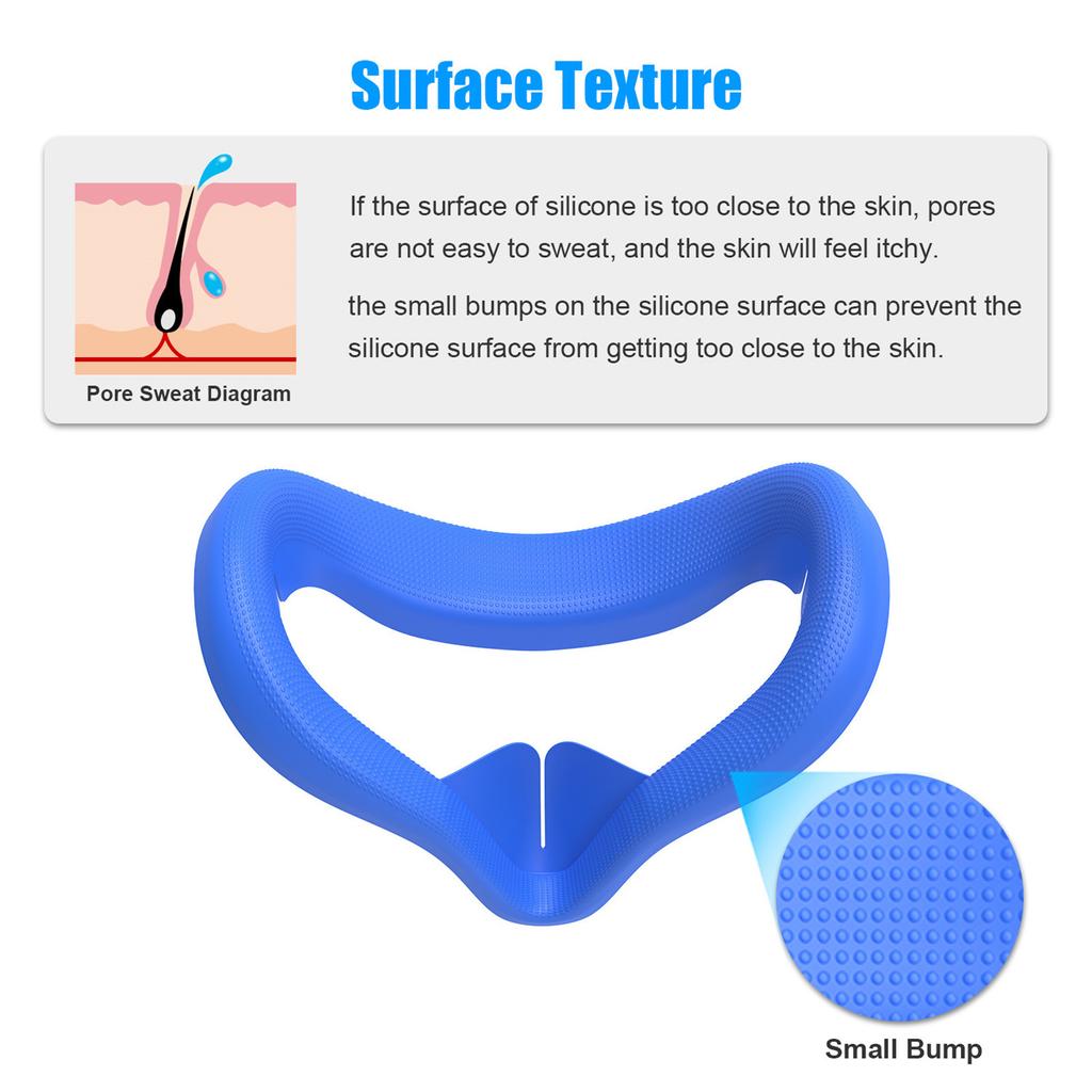 Замена для Oculus Quest 2 Силиконовая крышка для глаз Силиконовая крышка для лица Светоблокирующая накладка для лица