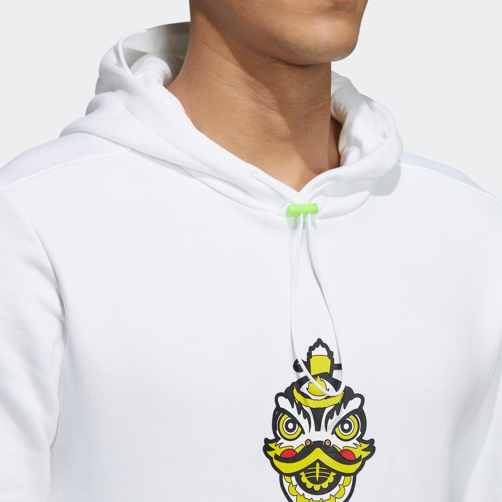 adidas Толстовки Мужские Белые С Капюшоном Средней Посадки Обычные H43798