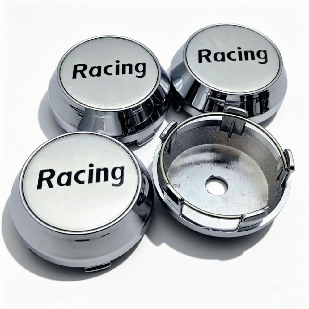 4pcs Racing Sport Letters Logo Badge Car Wheel Center Caps 60MM Clips 56MM Wheels Hub High Cap Rim Hubcaps Cover Car Accessories