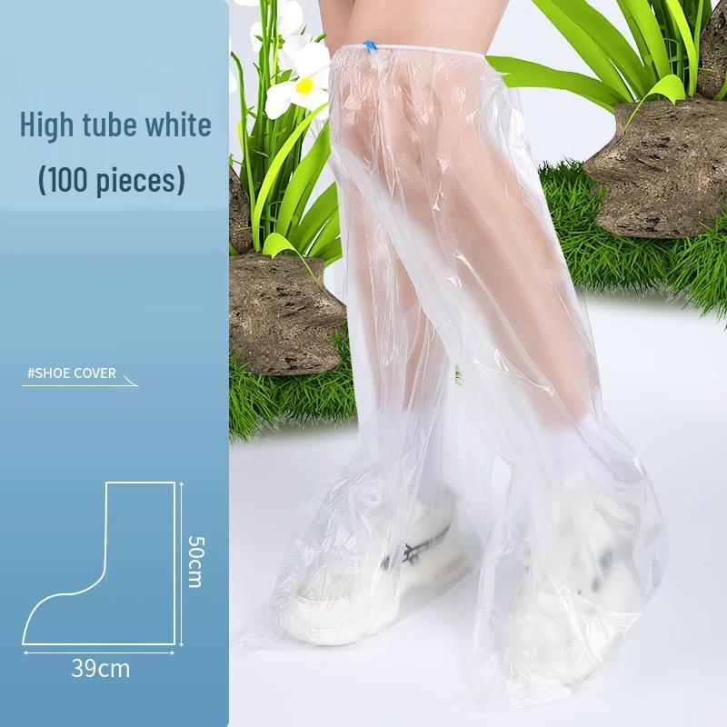 Waterproof Disposable Rain Shoe Covers - Transparent & Durable for Adults and Children
