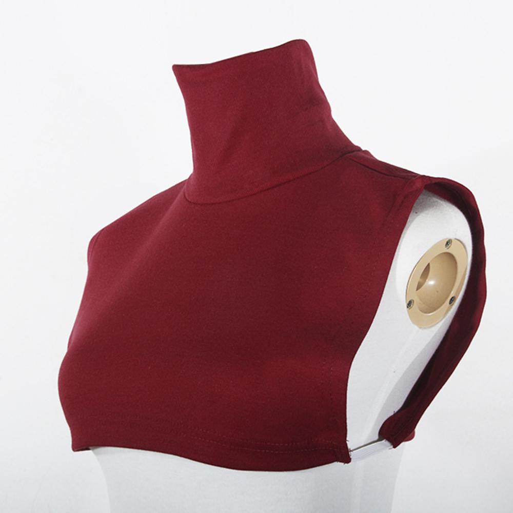 Women Square Fake Collar Stripe Bottoming Neck Scarf Turtleneck Soft Removable Detachable High Collars Women Apparel Accessories