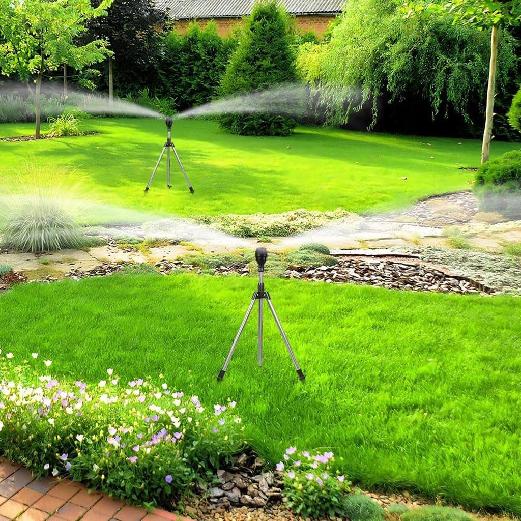 Садовый металлический штатив-основание, дождеватель, герметичная конструкция, фитинг для шланга 3/4 дюйма, настраиваемые схемы распыления, для полива на открытом воздухе