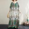 Short Sleeve Plus Size Vintage Floral New In Dresses for Women Casual Loose Maxi Long Summer Dress